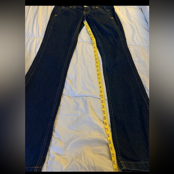 Y2K VINTAGE True Religion Sammy Jeans Women's Size 24, Dark Rinse, Low Rise - Picture 4 of 14